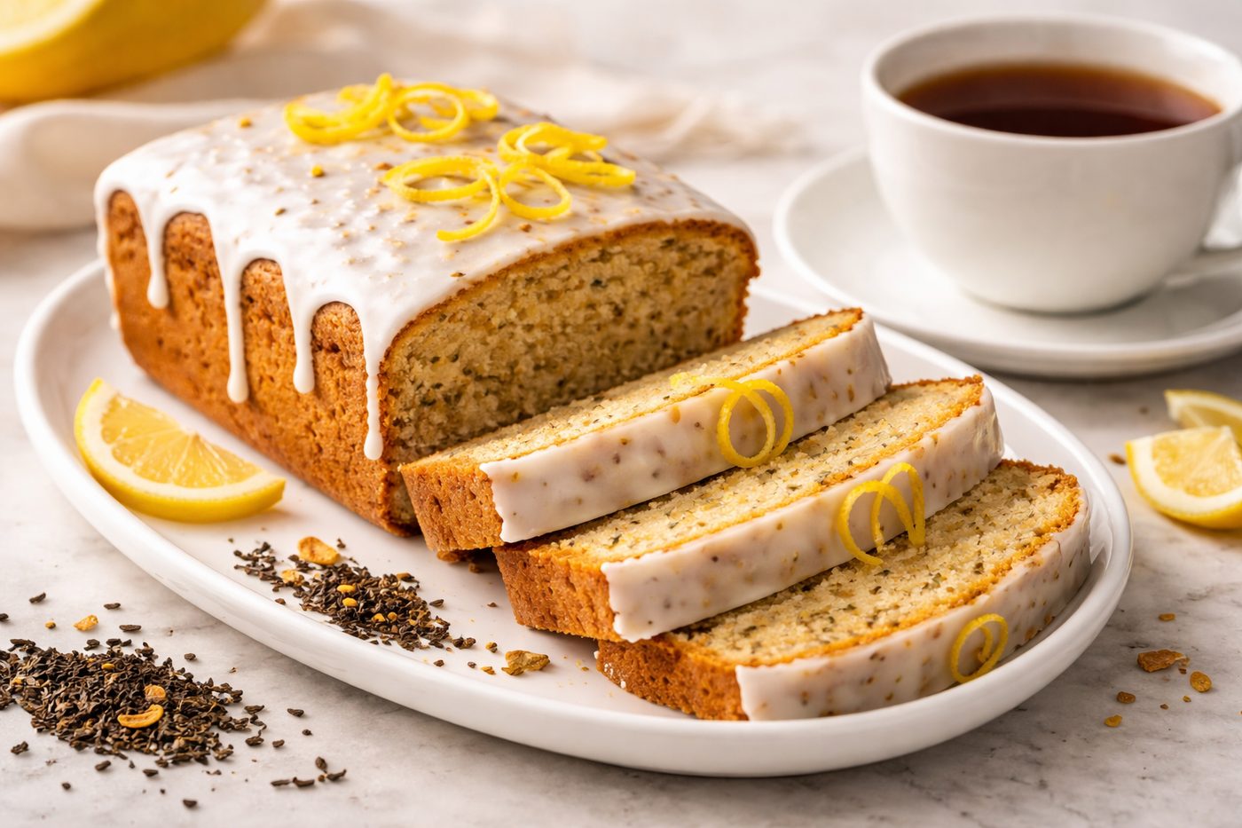 Cake au thé Earl Grey et citron, recette au thé