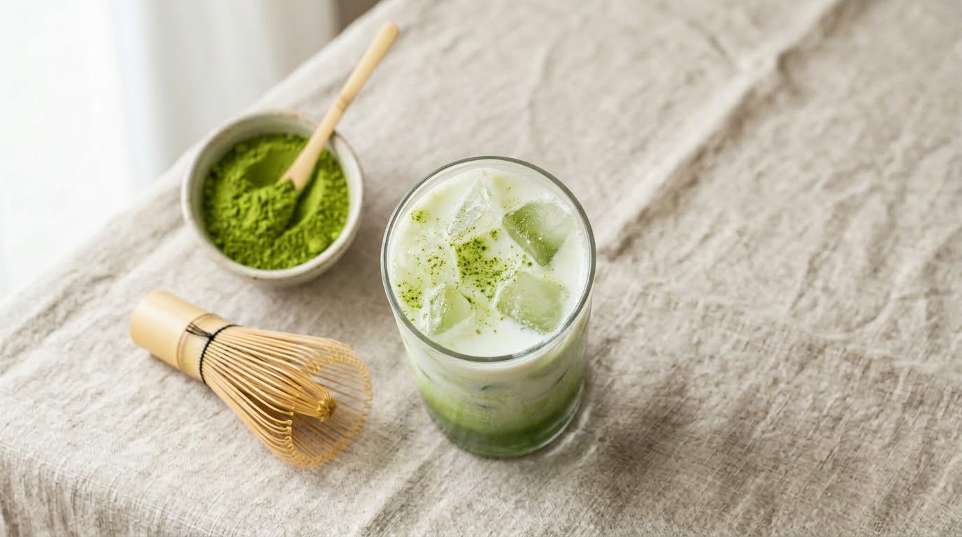 Latte Matcha glacé, recette au thé