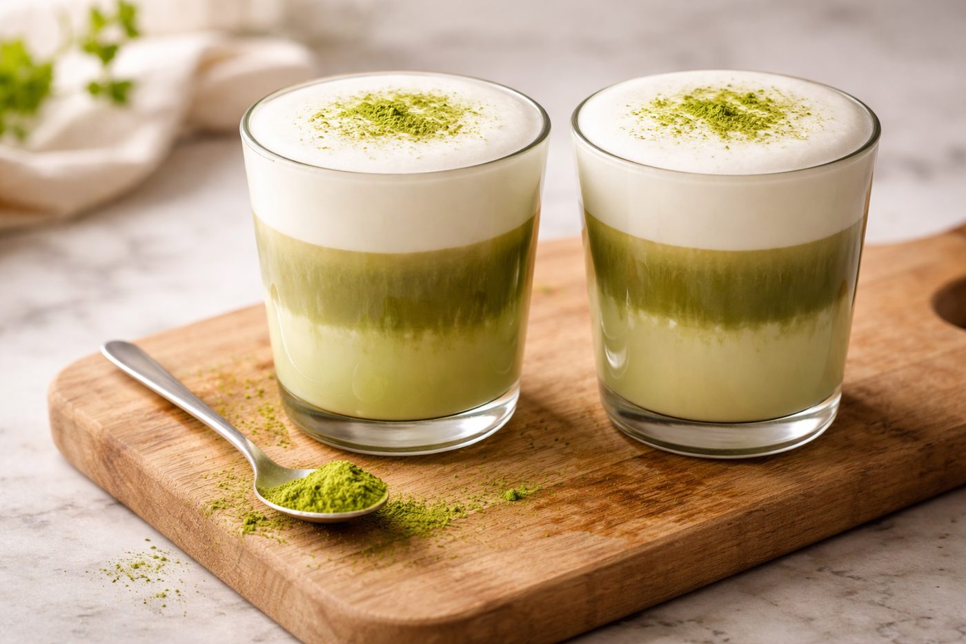 Matcha latte maison : recette et variante vanille, recette au thé